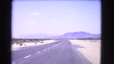California USA (1966): Slow Driving Across A Remote Part Of America Looking At The
