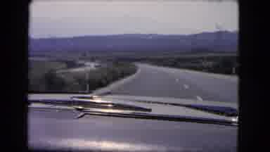 California USA (1966): Old Dashcam Video Of Empty Turning Stretch Of Nice Highway