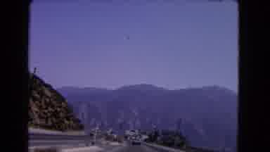 California USA (1966): Traveling On The Beautiful Road In The Morning And Watching
