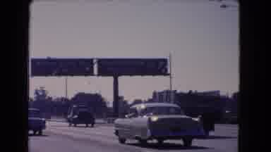 California USA (1966): There Was A Four Car And One Lorry Moving On The Road