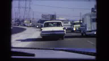 California USA (1966): Sitting In A Car On A Busy Highway Stuck In A Big Traffic