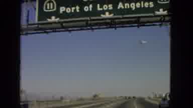 California USA (1966): Traveling Highway To Port Of Los Angeles