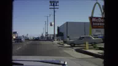 California USA (1966): A Car Is Out On A Drive And It Passed A Mcdonalds