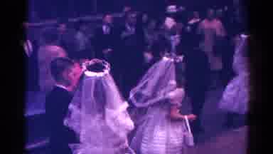 Danville Illinois (1966): A Wedding With Several Flower Girls And A Man And Woman