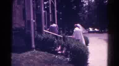 Danville Illinois (1966): The Bride And Groom Enter The Chapel For The Wedding