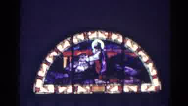 Danville Illinois (1966): Dark Lighting In A Church With A Women Walking Down