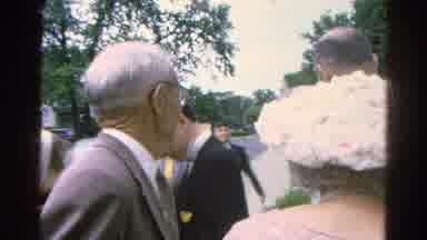 Danville Illinois (1966): People Congregate Outside A Chapel After A Wedding