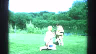 Danville Illinois (1966): 4kids On Each Other Back Having Fun With Each Other On