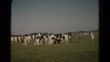 Hagerstown Maryland USA (1966): Person Tackles Opponent On The Field Playing