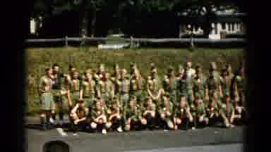 Hagerstown Maryland USA (1966): Footage Of Scouts Dressed In Uniform Huddled