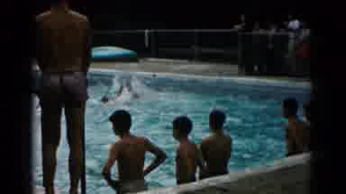 Hagerstown Maryland USA (1966): Men Watching Children Swim At An All White Public