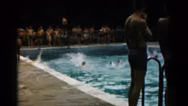 Hagerstown Maryland USA (1966): Children Swim Across The Pool During A Friendly