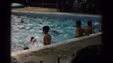 Hagerstown Maryland USA (1966): Boys Swimming And Playing At Swimming Pool