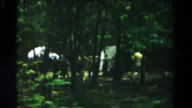 Hagerstown Maryland USA (1966): Crowd Of People In Woods With Tents