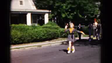 Hagerstown Maryland USA (1966): Woman Holding A Baton Leading A Marching Band