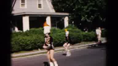 Hagerstown Maryland USA (1966): Three Baton Twirling Majorettes Wearing Matching