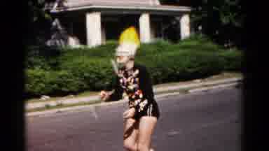 Hagerstown Maryland USA (1966): Marching Band Marching With Guy Twirling Baton