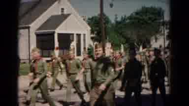 Hagerstown Maryland USA (1966): Very Young Soldiers Are Marching On A Sunny And