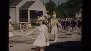 Hagerstown Maryland USA (1966): Parade Baton Twirler Trombone Drum Major Marching