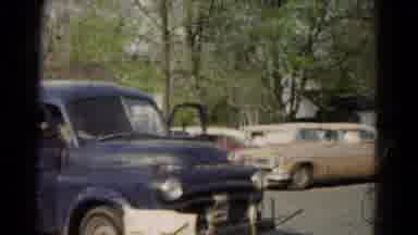 Hagerstown Maryland USA (1966): Vintage Cars Followed By A Shot Of Tents With A