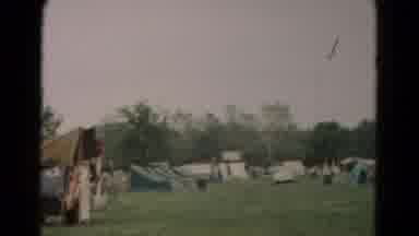 Hagerstown Maryland USA (1966): Field Full Of Tents And People Camping Out In