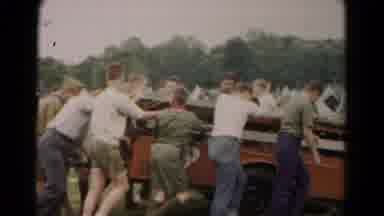 Hagerstown Maryland USA (1966): Boy Scouts Setting Up Camp