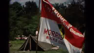 Hagerstown Maryland USA (1966): Old Footage Of People Protesting While Camping In