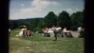 Hagerstown Maryland USA (1966): People Camping Field Nature Men And Women Trees
