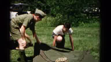 Hagerstown Maryland USA (1966): Scouts People Technique Doubling Folding Tent