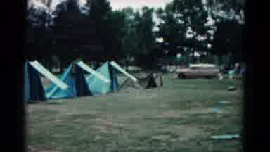Hagerstown Maryland USA (1966): Nature Camping Scenery Old Tent Trees