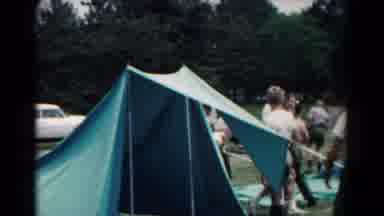 Hagerstown Maryland USA (1966): Boy Scouts Or Army Cadets Set Up Their Tents In A