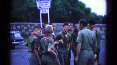 Hagerstown Maryland USA (1966): Boy Scout Troop Gathers Together And Talk In The