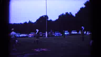 Hagerstown Maryland USA (1966): Few People Standing Around Holding On To A Pole