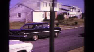 Hagerstown Maryland USA (1966): Person In Black Car Takes Off Driving Down The
