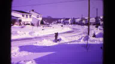 Hagerstown Maryland USA (1966): Digging Out The Driveway After A Very Heavy