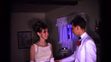 Hagerstown Maryland USA (1966): Prom Night Portrait Of Young Couple In White Dress