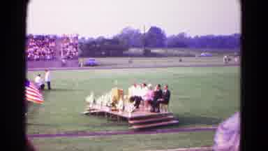 Hagerstown Maryland USA (1966): American Flag Grass Field Green Graduation