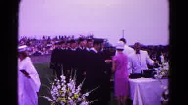 Hagerstown Maryland USA (1966): Woman Shakes Hands Of Students Dressed In Black