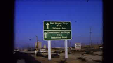 Las Vegas Nevada (1966): Vintage Video Showing Las Vegas Strip Sign While Driving