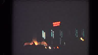 Las Vegas Nevada (1966): Night Time View Of Las Vegas Neon Lights Outside Fancy
