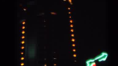 Las Vegas Nevada (1966): City Lights Shine In The Night Camera Panning Past