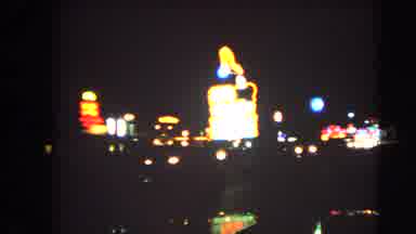 Las Vegas Nevada (1966): Driving At Night Through The City Full Of Luminous Signs