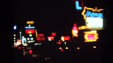 Las Vegas Nevada (1966): Lots Of Neon Lights Filmed On The Vegas Strip At Night In