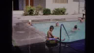 Las Vegas Nevada (1966): A Group Of People Swim In A Swimming Pool That Is