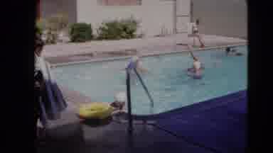 Las Vegas Nevada (1966): Kids Are Playing In A Pool On A Sunny Day