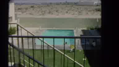 Las Vegas Nevada (1966): A Pool At A Housing Unit With A Beach In The Background