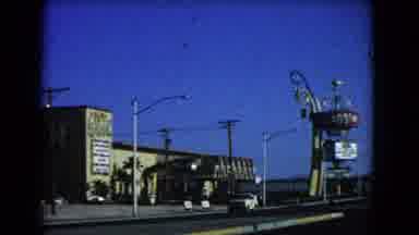 Las Vegas Nevada (1966): A City Street With A Fast Food Building