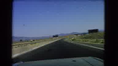 Las Vegas Nevada (1966): Driving Along Winding Desert Road