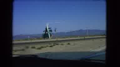 Las Vegas Nevada (1966): The Sandy Scenery Outside The Car While Driving On The