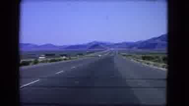 Las Vegas Nevada (1966): Driving On The Open Road With Mountains And Open Field